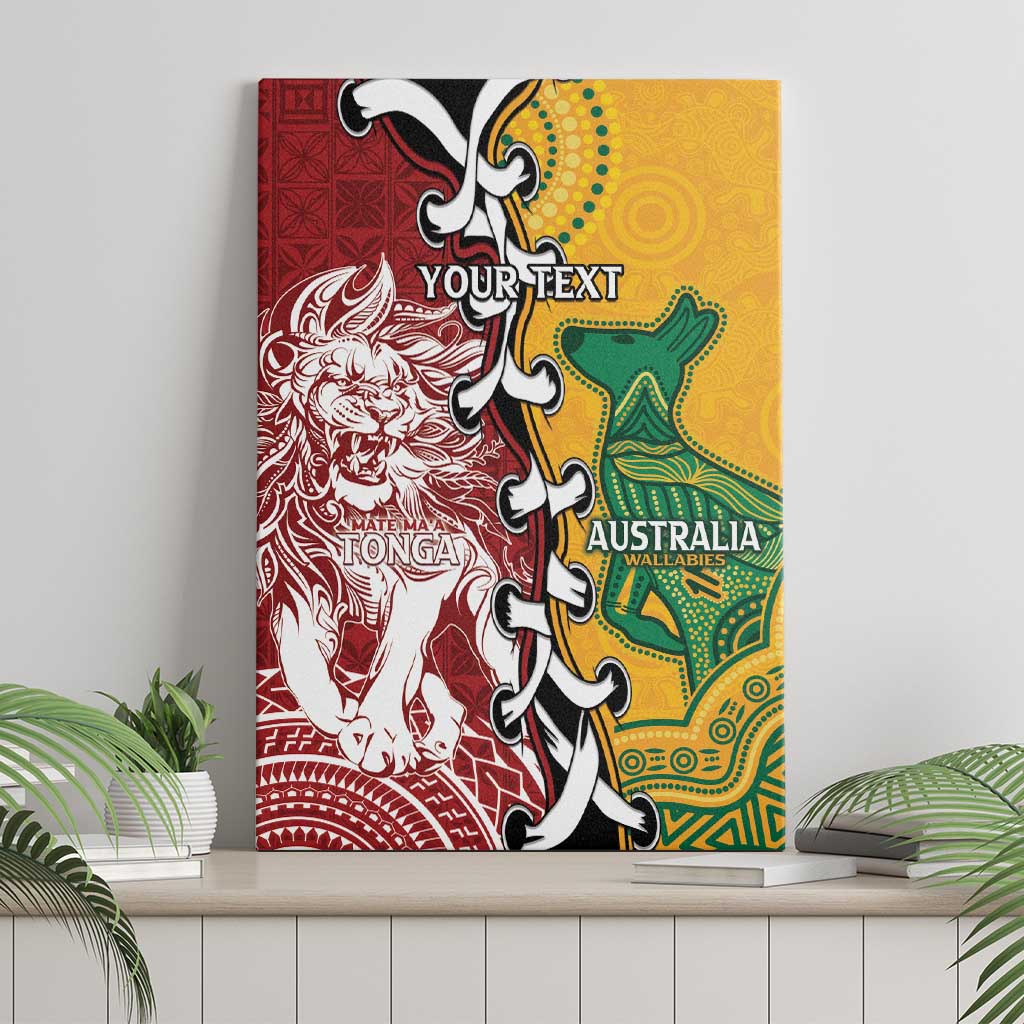 Mate Ma'a Tonga Vs Australia Rugby Personalized Canvas Wall Art Special Mascots LT7 - Polynesian Pride