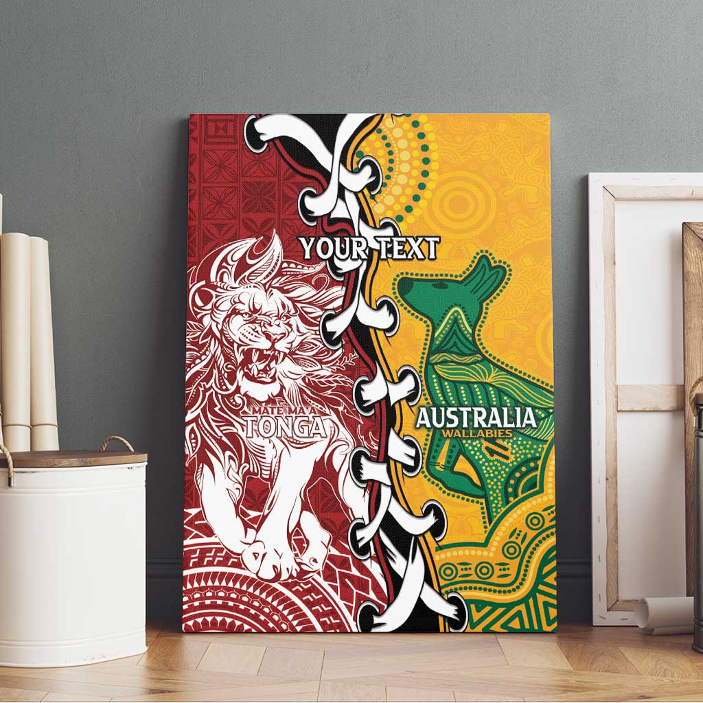 Mate Ma'a Tonga Vs Australia Rugby Personalized Canvas Wall Art Special Mascots LT7 - Polynesian Pride