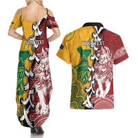 Mate Ma'a Tonga Vs Australia Rugby Personalized Couples Matching Summer Maxi Dress and Hawaiian Shirt Special Mascots LT7 - Polynesian Pride