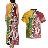Mate Ma'a Tonga Vs Australia Rugby Personalized Couples Matching Tank Maxi Dress and Hawaiian Shirt Special Mascots LT7 - Polynesian Pride