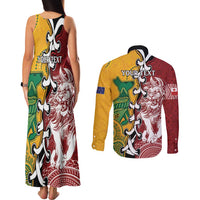 Mate Ma'a Tonga Vs Australia Rugby Personalized Couples Matching Tank Maxi Dress and Long Sleeve Button Shirt Special Mascots LT7 - Polynesian Pride
