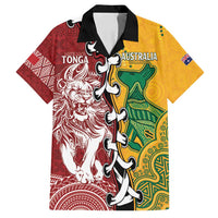 Mate Ma'a Tonga Vs Australia Rugby Personalized Family Matching Off Shoulder Maxi Dress and Hawaiian Shirt Special Mascots