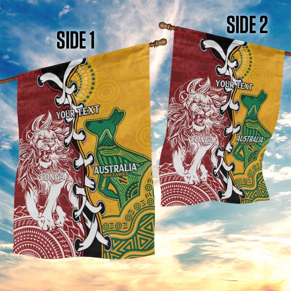 Mate Ma'a Tonga Vs Australia Rugby Personalized Garden Flag Special Mascots LT7 - Polynesian Pride