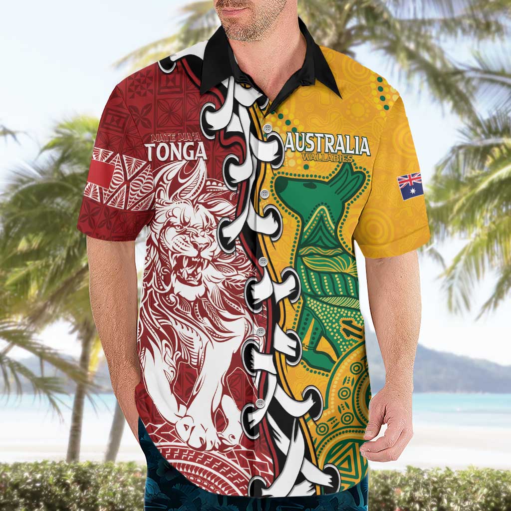 Mate Ma'a Tonga Vs Australia Rugby Personalized Hawaiian Shirt Special Mascots LT7 - Polynesian Pride