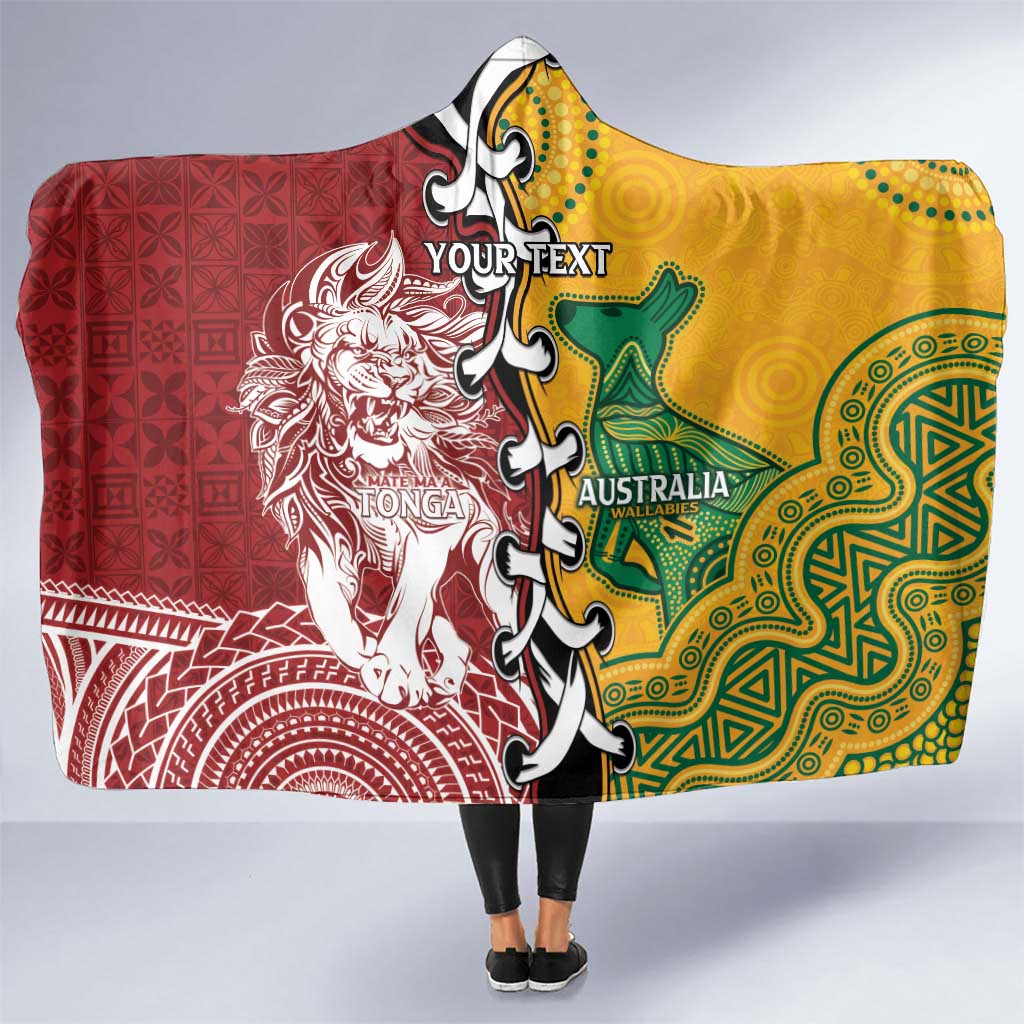 Mate Ma'a Tonga Vs Australia Rugby Personalized Hooded Blanket Special Mascots