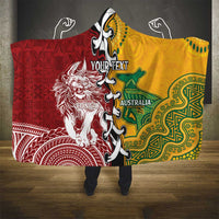 Mate Ma'a Tonga Vs Australia Rugby Personalized Hooded Blanket Special Mascots LT7 - Polynesian Pride