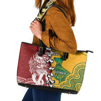 Mate Ma'a Tonga Vs Australia Rugby Personalized Leather Tote Bag Special Mascots LT7 Colorful - Polynesian Pride