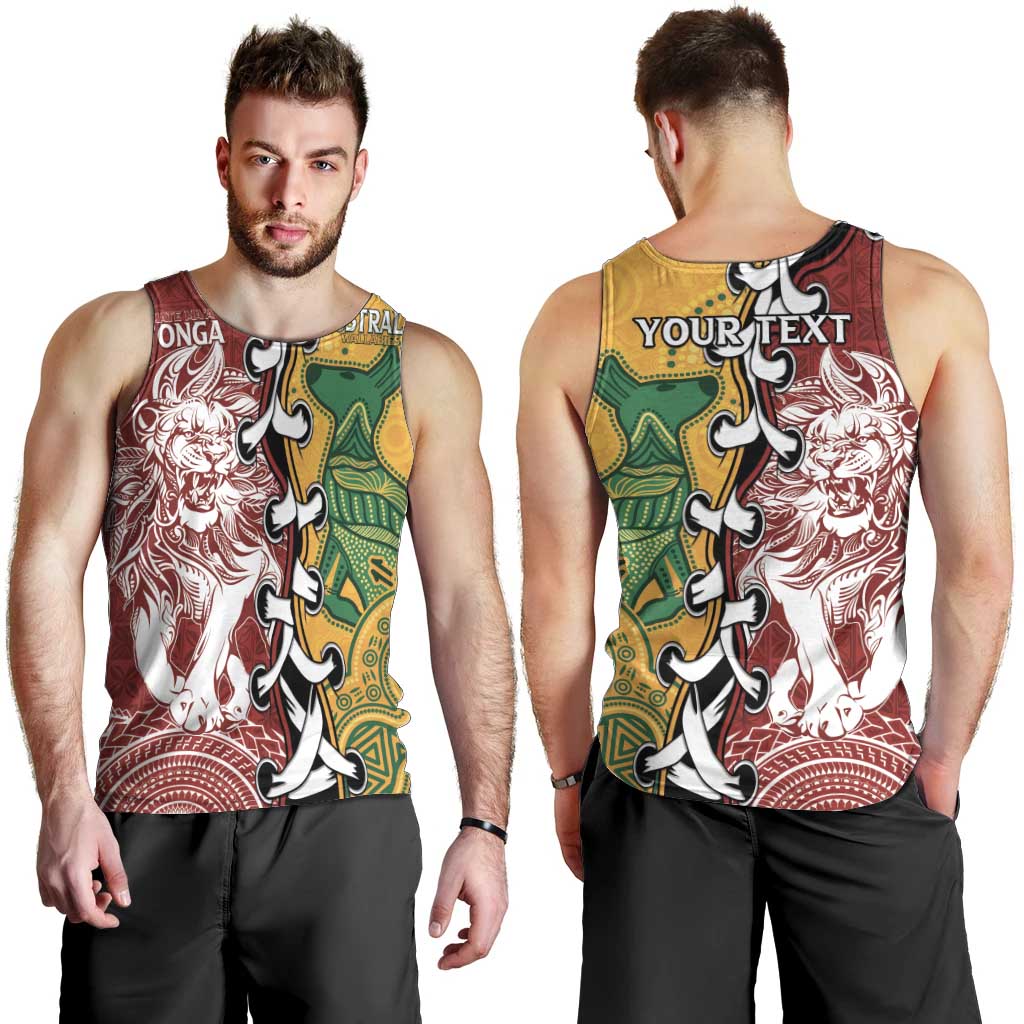 Mate Ma'a Tonga Vs Australia Rugby Personalized Men Tank Top Special Mascots LT7 - Polynesian Pride