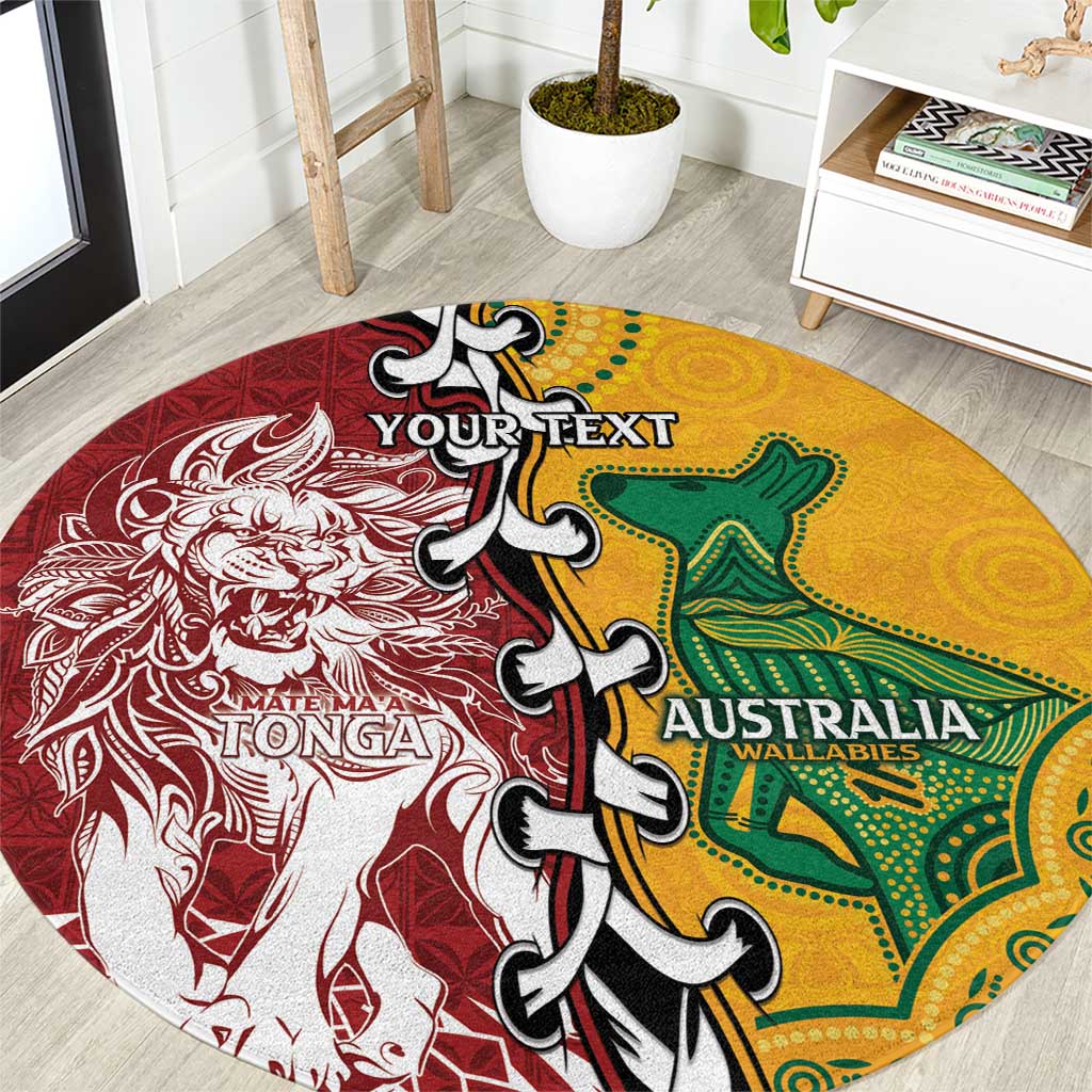 Mate Ma'a Tonga Vs Australia Rugby Personalized Round Carpet Special Mascots