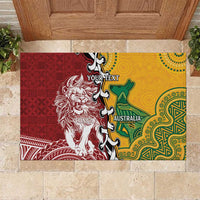 Mate Ma'a Tonga Vs Australia Rugby Personalized Rubber Doormat Special Mascots LT7 Colorful - Polynesian Pride
