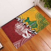 Mate Ma'a Tonga Vs Australia Rugby Personalized Rubber Doormat Special Mascots LT7 - Polynesian Pride