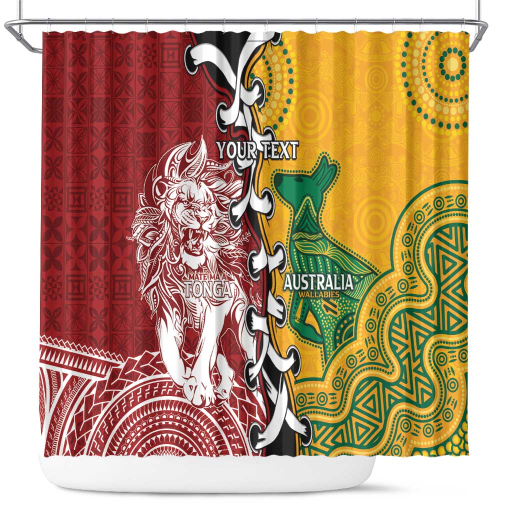 Mate Ma'a Tonga Vs Australia Rugby Personalized Shower Curtain Special Mascots