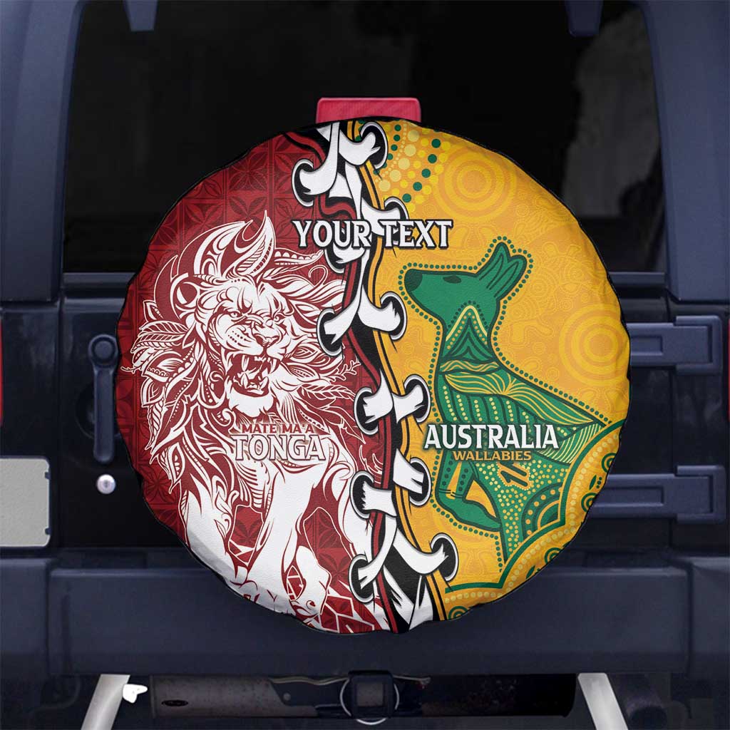 Mate Ma'a Tonga Vs Australia Rugby Personalized Spare Tire Cover Special Mascots LT7 - Polynesian Pride