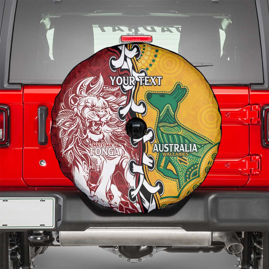 Mate Ma'a Tonga Vs Australia Rugby Personalized Spare Tire Cover Special Mascots LT7 - Polynesian Pride