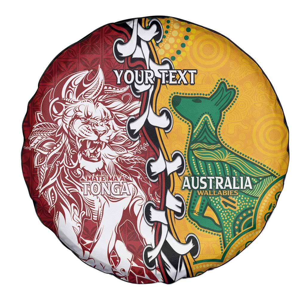 Mate Ma'a Tonga Vs Australia Rugby Personalized Spare Tire Cover Special Mascots LT7 - Polynesian Pride