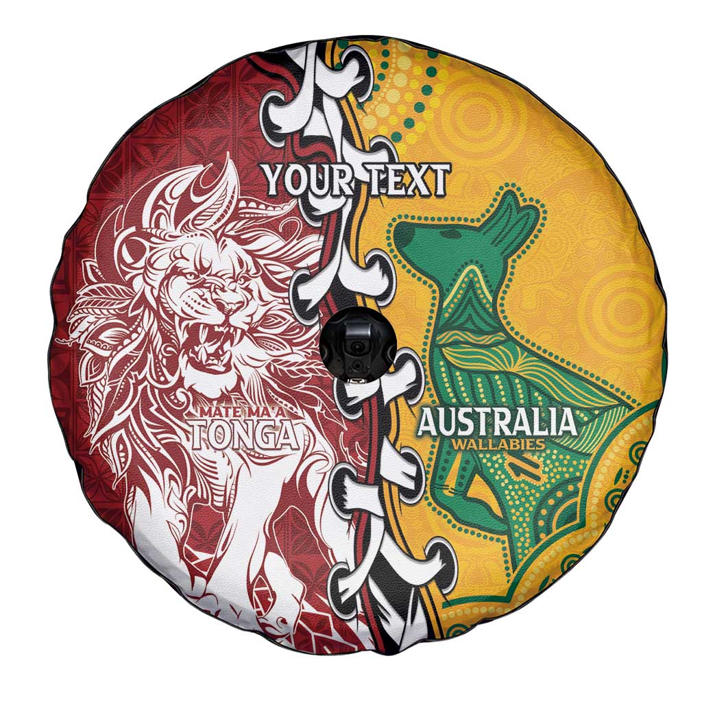 Mate Ma'a Tonga Vs Australia Rugby Personalized Spare Tire Cover Special Mascots LT7 - Polynesian Pride