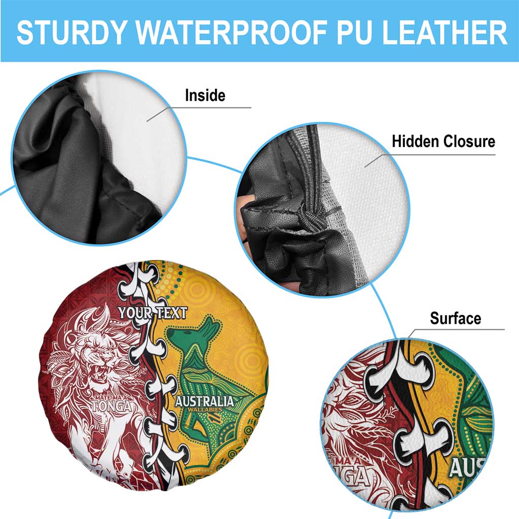 Mate Ma'a Tonga Vs Australia Rugby Personalized Spare Tire Cover Special Mascots LT7 - Polynesian Pride