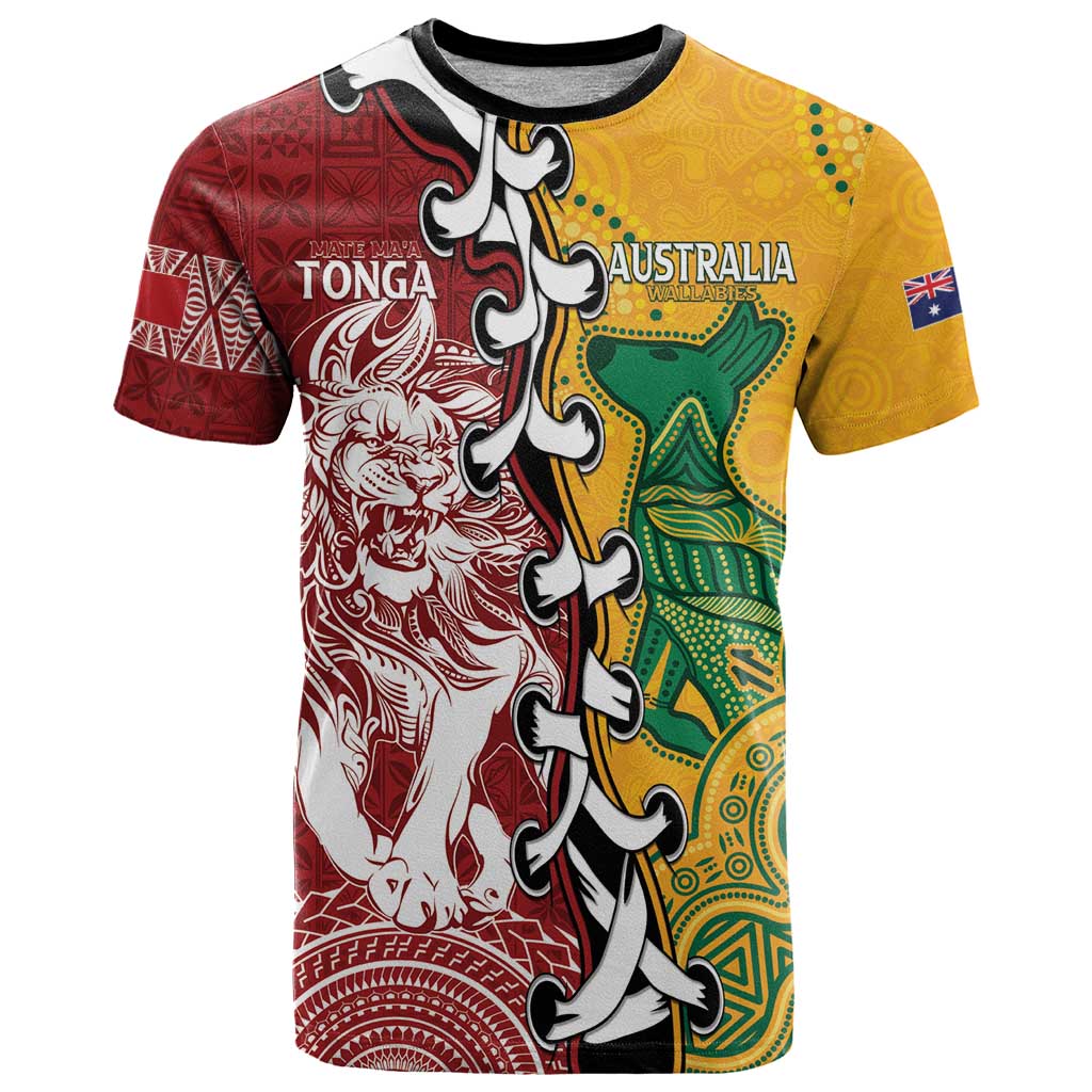 Mate Ma'a Tonga Vs Australia Rugby Personalized T Shirt Special Mascots LT7 Colorful - Polynesian Pride
