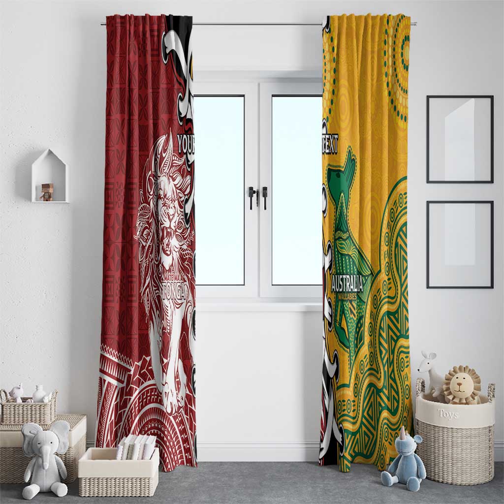 Mate Ma'a Tonga Vs Australia Rugby Personalized Window Curtain Special Mascots LT7 - Polynesian Pride