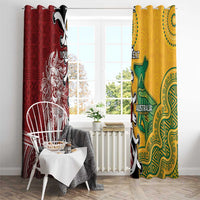 Mate Ma'a Tonga Vs Australia Rugby Personalized Window Curtain Special Mascots LT7 - Polynesian Pride