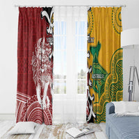 Mate Ma'a Tonga Vs Australia Rugby Personalized Window Curtain Special Mascots LT7 - Polynesian Pride
