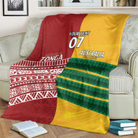 Australia - Tonga Rugby Custom Blanket Minimalist Dynamic LT7 - Polynesian Pride