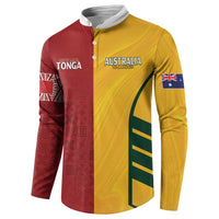 Australia - Tonga Rugby Custom Button Sweatshirt Minimalist Dynamic LT7 - Polynesian Pride