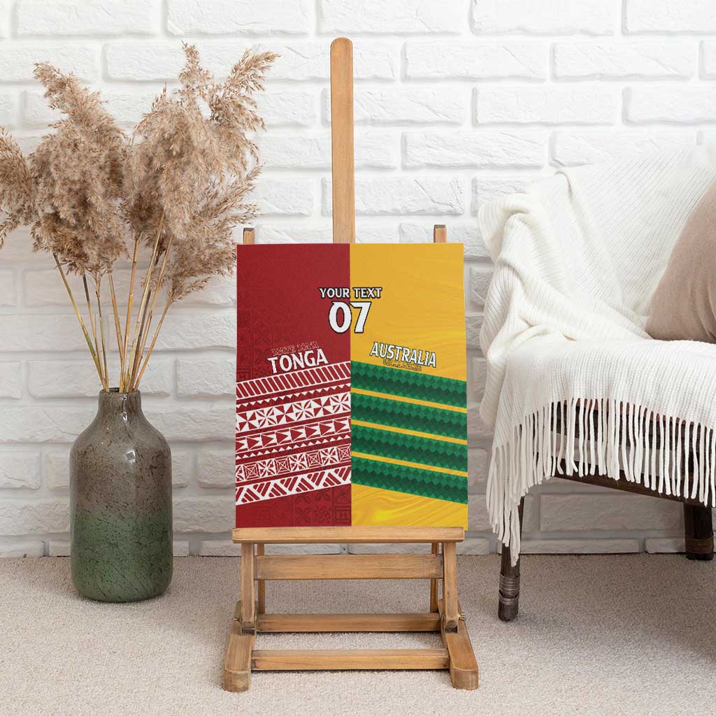 Australia - Tonga Rugby Custom Canvas Wall Art Minimalist Dynamic LT7 - Polynesian Pride