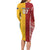 Australia - Tonga Rugby Custom Family Matching Long Sleeve Bodycon Dress and Hawaiian Shirt Minimalist Dynamic