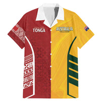 Australia - Tonga Rugby Custom Family Matching Mermaid Dress and Hawaiian Shirt Minimalist Dynamic