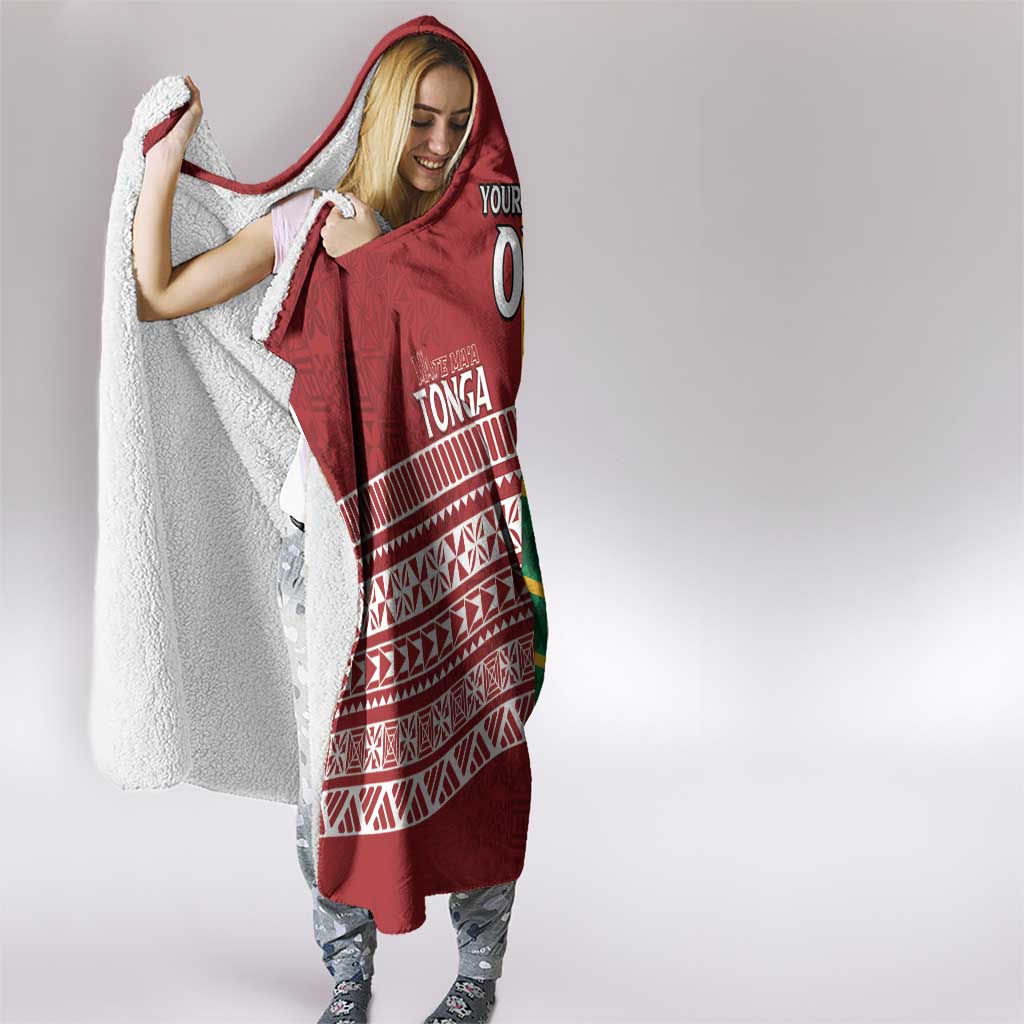Australia - Tonga Rugby Custom Hooded Blanket Minimalist Dynamic LT7 - Polynesian Pride