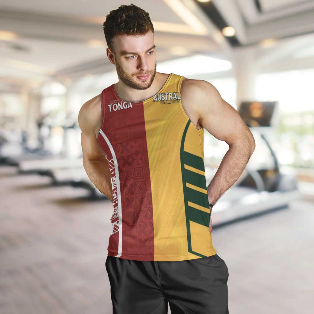 Australia - Tonga Rugby Custom Men Tank Top Minimalist Dynamic LT7 Colorful - Polynesian Pride