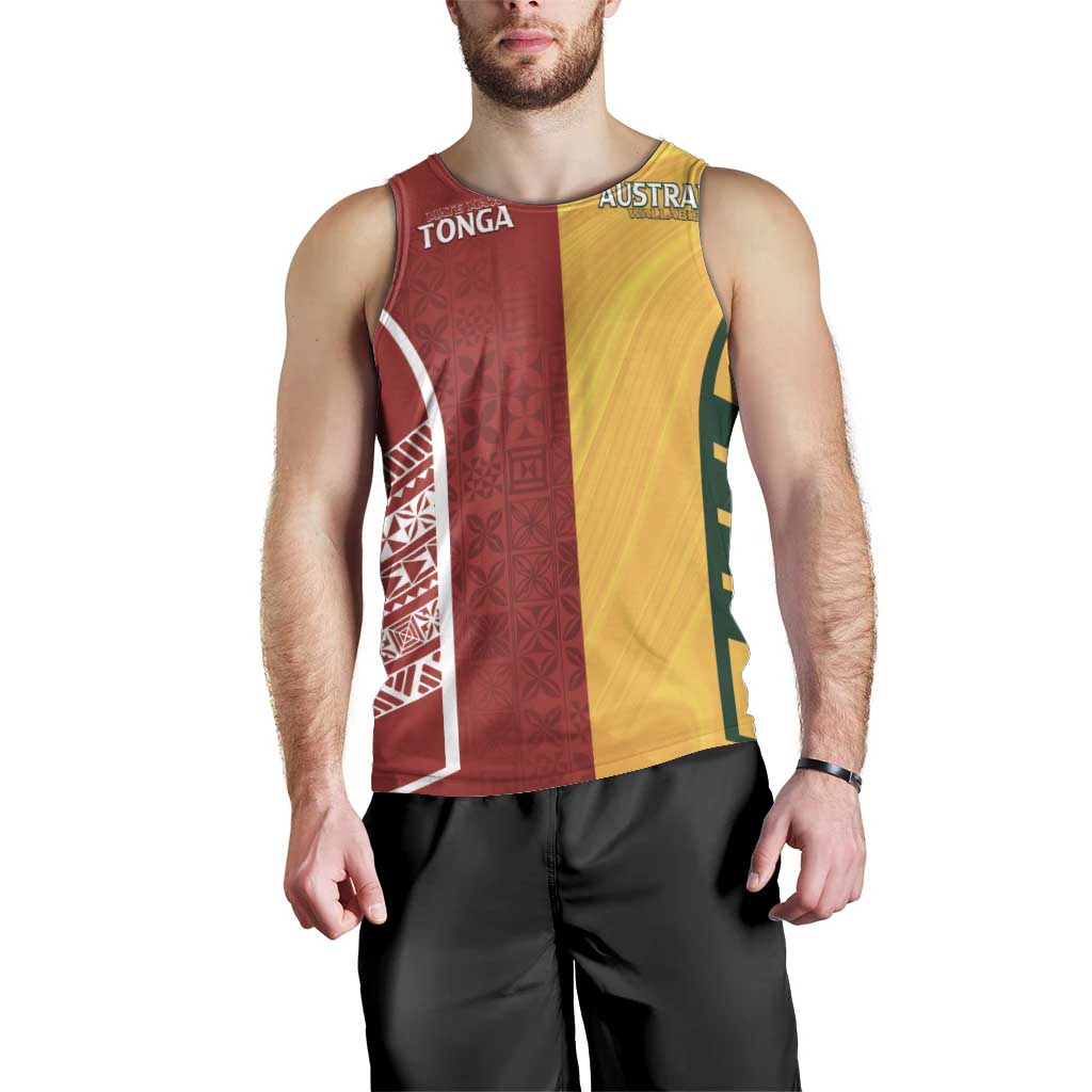 Australia - Tonga Rugby Custom Men Tank Top Minimalist Dynamic LT7 - Polynesian Pride