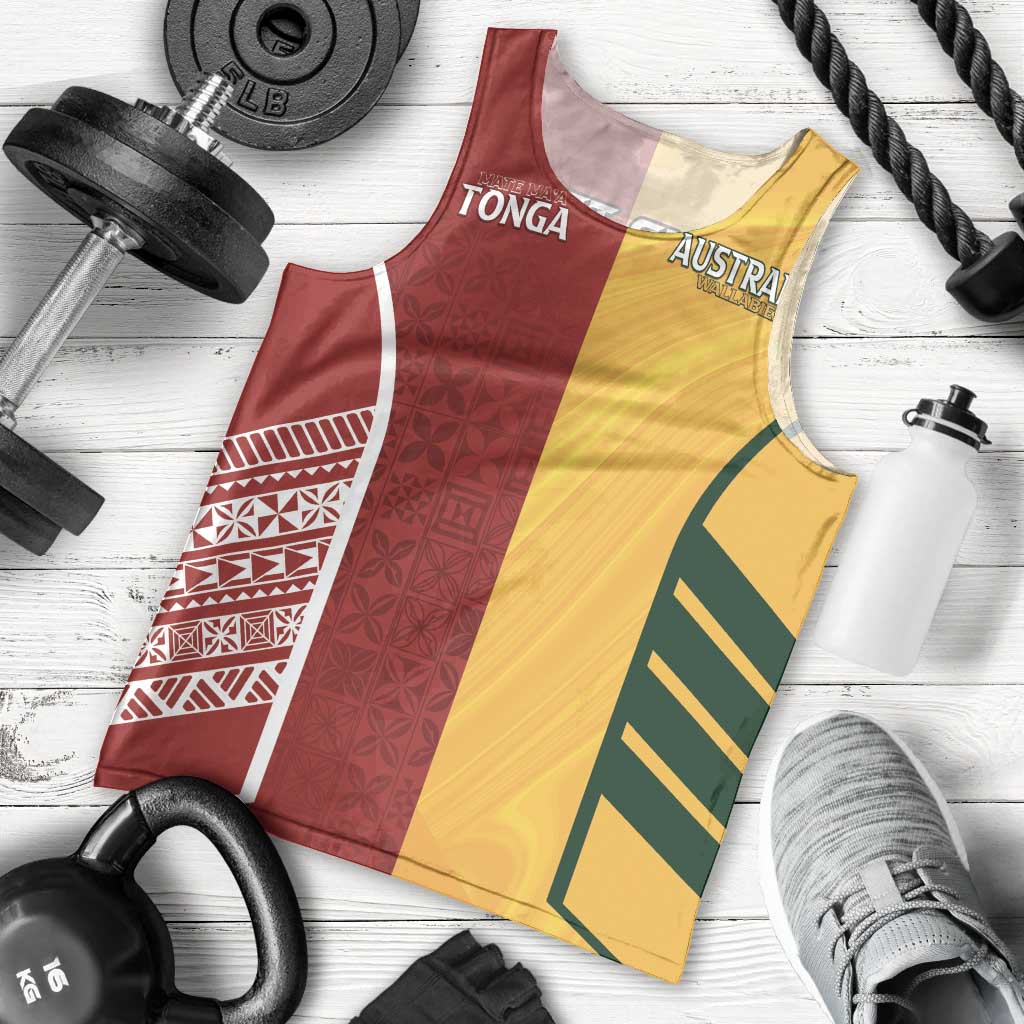 Australia - Tonga Rugby Custom Men Tank Top Minimalist Dynamic LT7 - Polynesian Pride