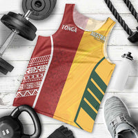 Australia - Tonga Rugby Custom Men Tank Top Minimalist Dynamic LT7 - Polynesian Pride
