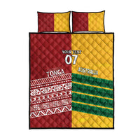 Australia - Tonga Rugby Custom Quilt Bed Set Minimalist Dynamic