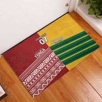 Australia - Tonga Rugby Custom Rubber Doormat Minimalist Dynamic LT7 - Polynesian Pride