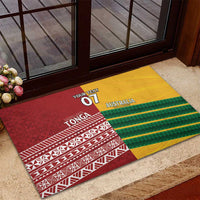 Australia - Tonga Rugby Custom Rubber Doormat Minimalist Dynamic LT7 - Polynesian Pride