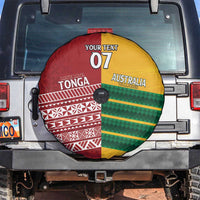 Australia - Tonga Rugby Custom Spare Tire Cover Minimalist Dynamic LT7 Colorful - Polynesian Pride