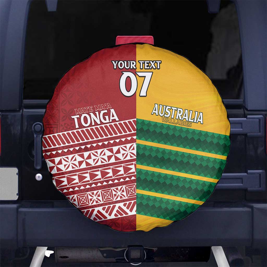 Australia - Tonga Rugby Custom Spare Tire Cover Minimalist Dynamic LT7 - Polynesian Pride