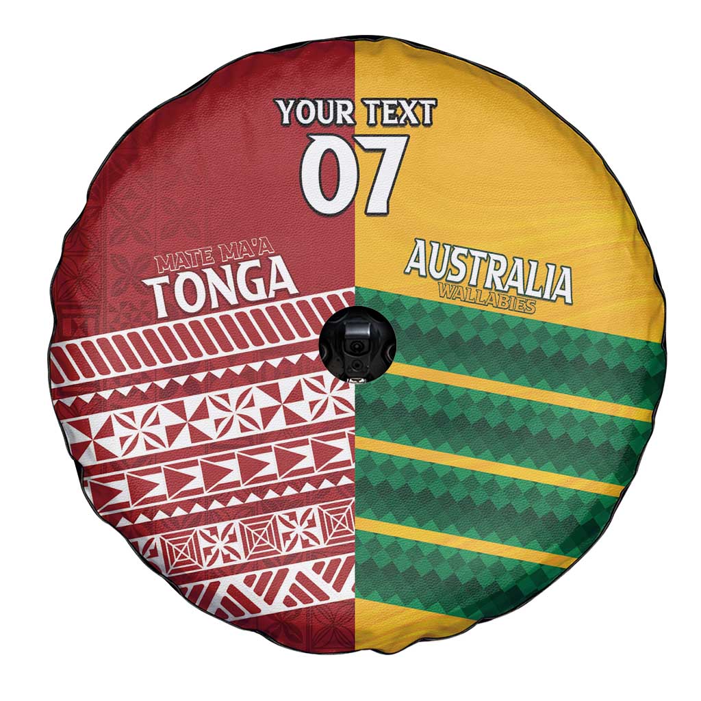 Australia - Tonga Rugby Custom Spare Tire Cover Minimalist Dynamic LT7 - Polynesian Pride