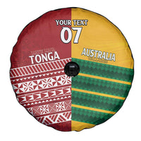 Australia - Tonga Rugby Custom Spare Tire Cover Minimalist Dynamic LT7 - Polynesian Pride