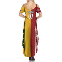 Australia - Tonga Rugby Custom Summer Maxi Dress Minimalist Dynamic LT7 - Polynesian Pride