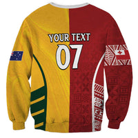 Australia - Tonga Rugby Custom Sweatshirt Minimalist Dynamic LT7 - Polynesian Pride