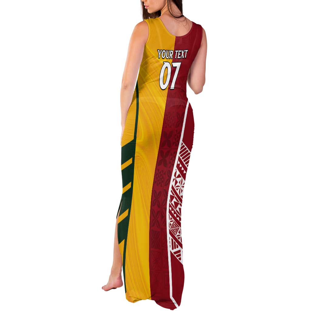 Australia - Tonga Rugby Custom Tank Maxi Dress Minimalist Dynamic LT7 - Polynesian Pride