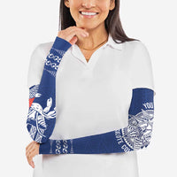 Queen Salote College 100 Years Anniversary Personalized Arm Sleeves Tonga QSC Royal Blue - Polynesian Pride