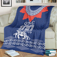 Queen Salote College 100 Years Anniversary Blanket Tonga QSC Royal Blue - Polynesian Pride