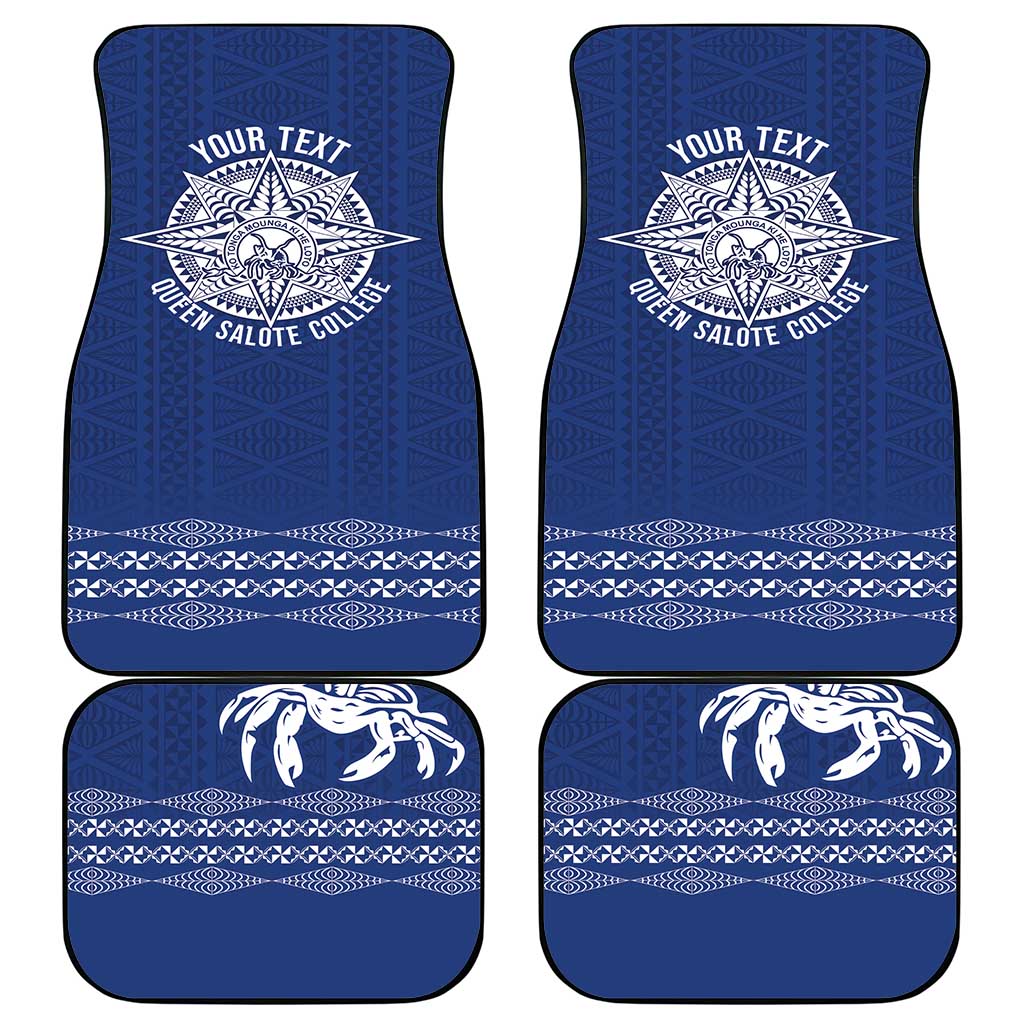 Queen Salote College 100 Years Anniversary Personalized Car Mats Tonga QSC Royal Blue - Polynesian Pride