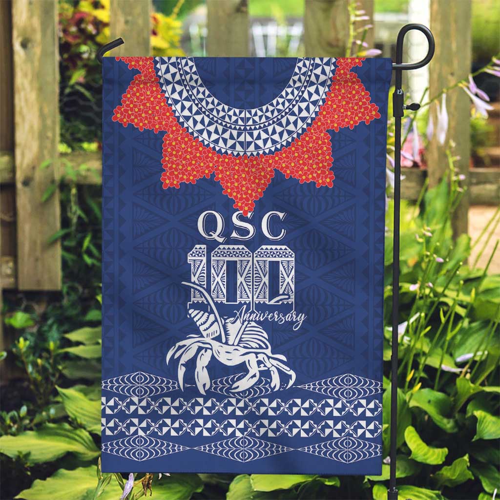 Queen Salote College 100 Years Anniversary Garden Flag Tonga QSC Royal Blue - Polynesian Pride