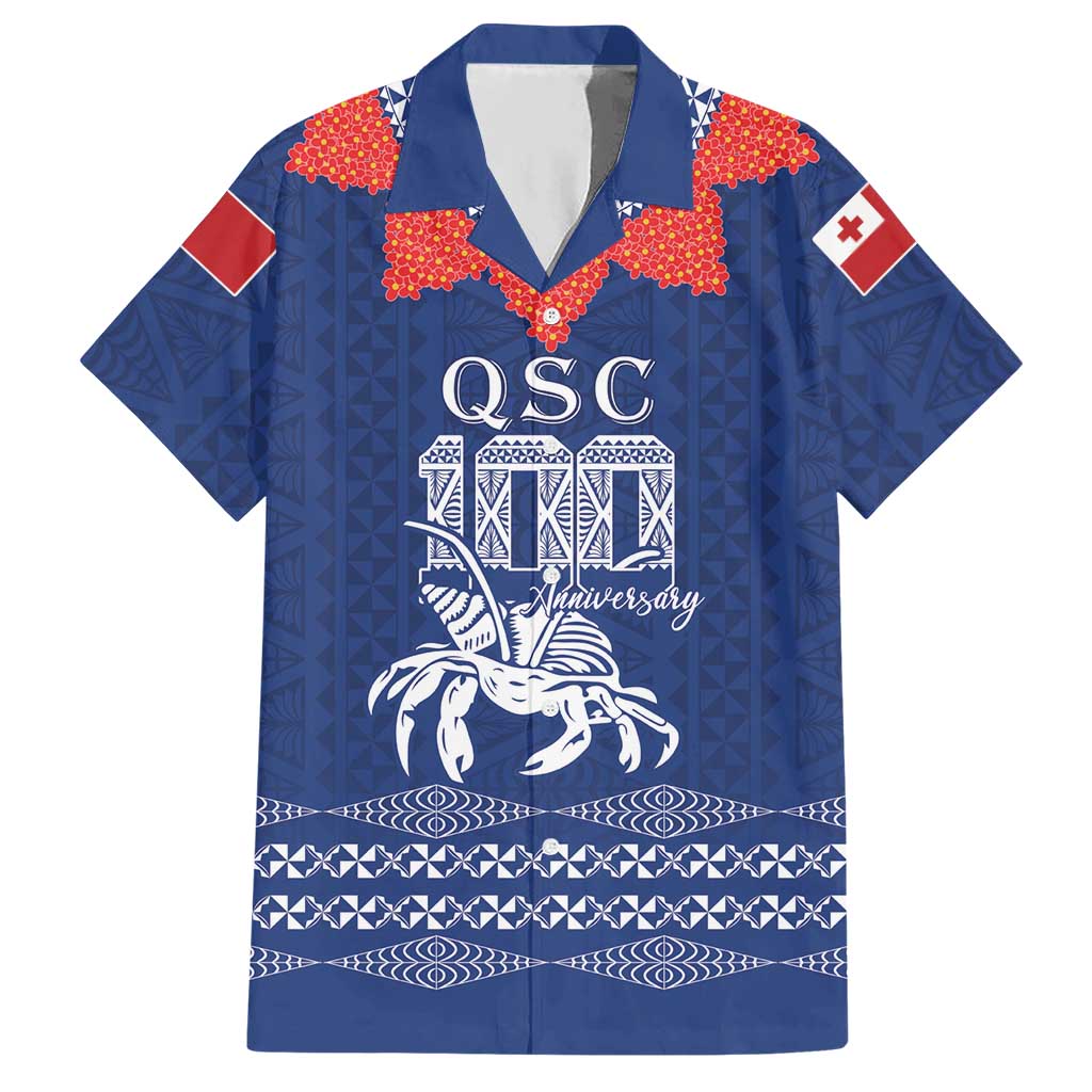 Queen Salote College 100 Years Anniversary Personalized Hawaiian Shirt Tonga QSC Royal Blue LT7 Royal Blue - Polynesian Pride
